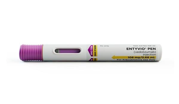 Pill medicine is Entyvio 108 mg/0.68 mL single-dose prefilled pen
